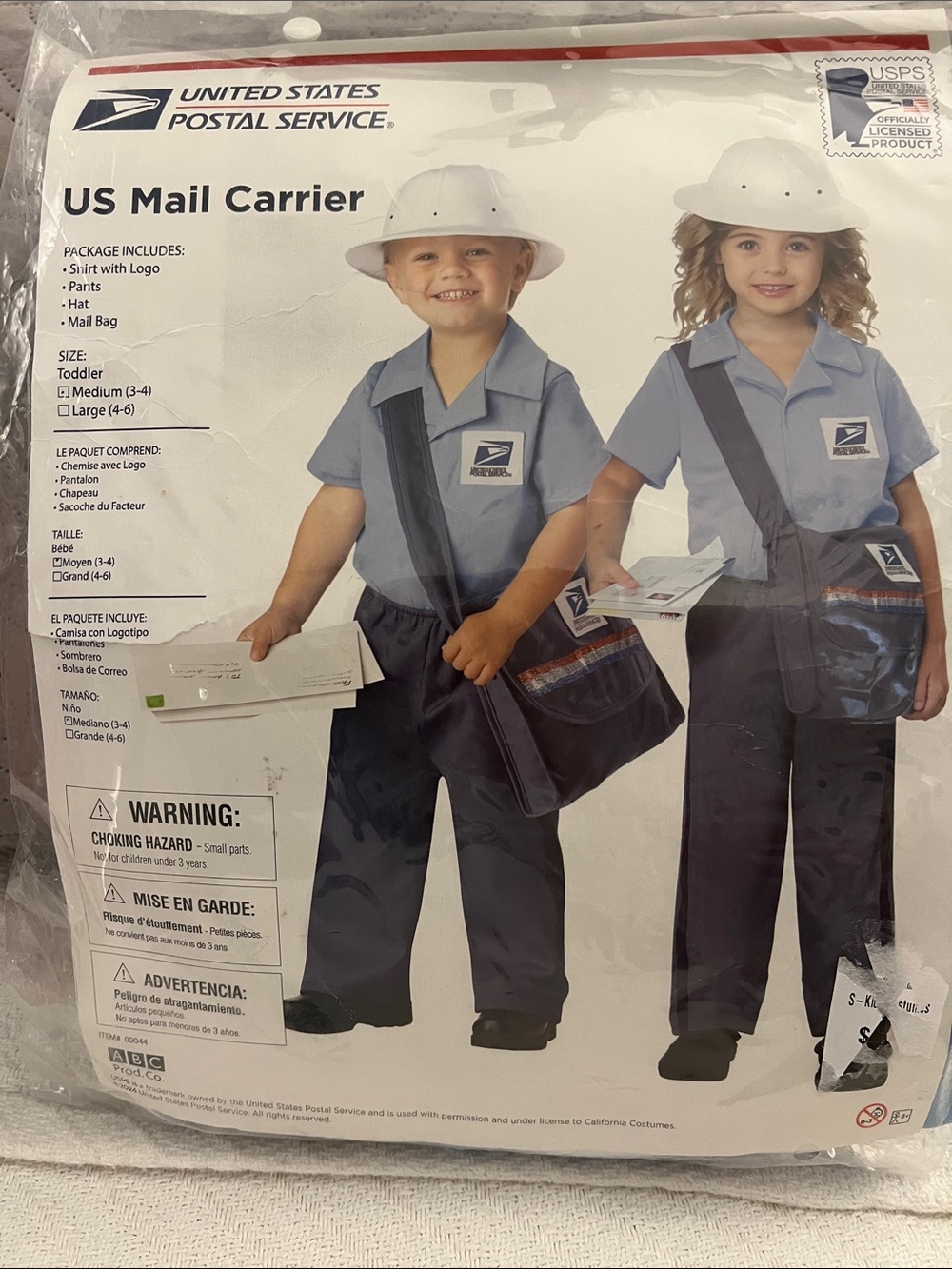US Mail Carrier Kids Costume - Blue Set